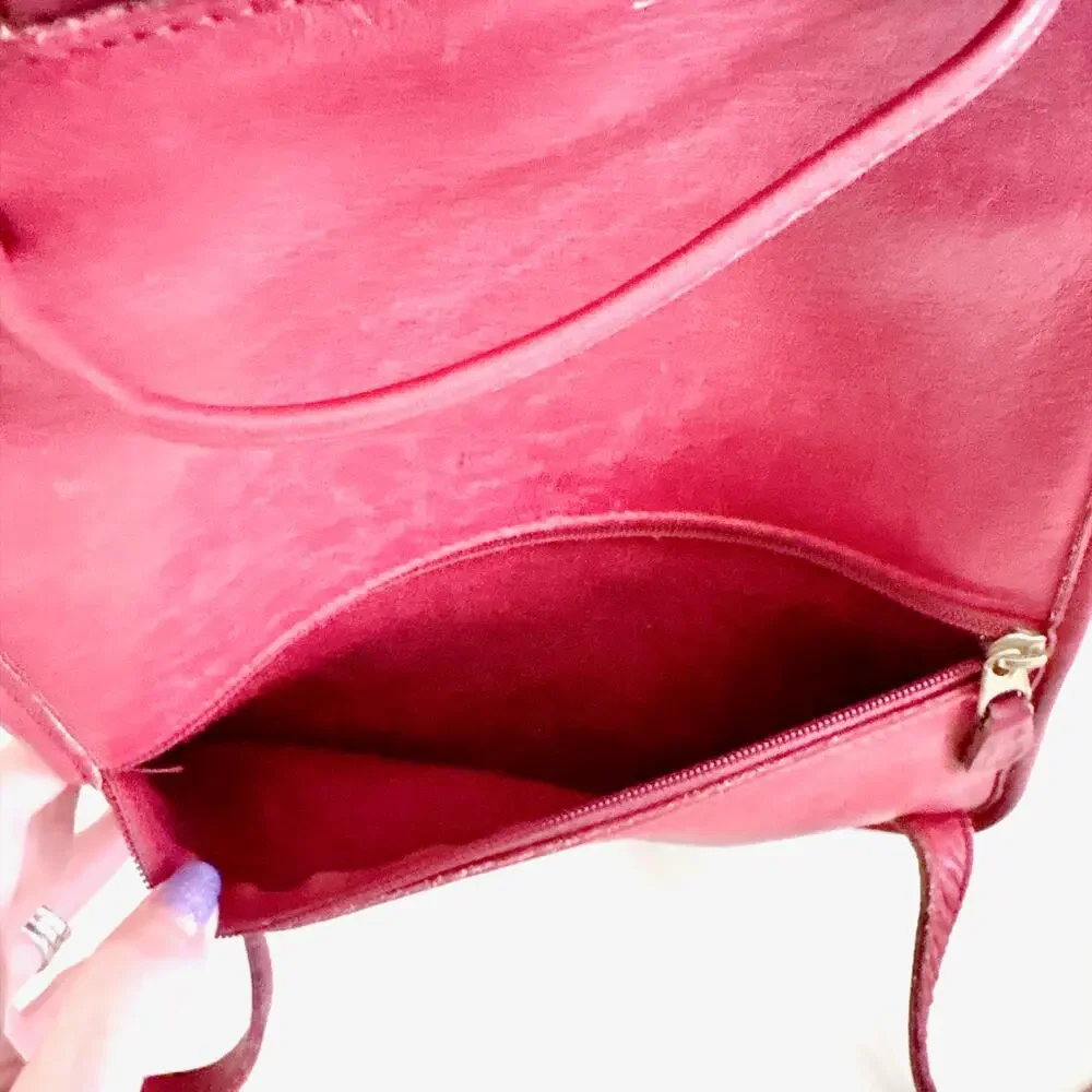 VINTAGE COACH LEATHER DAYPACK BACKPACK - RED